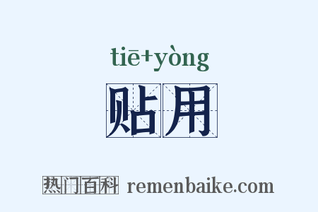 贴用是什么意思的图片